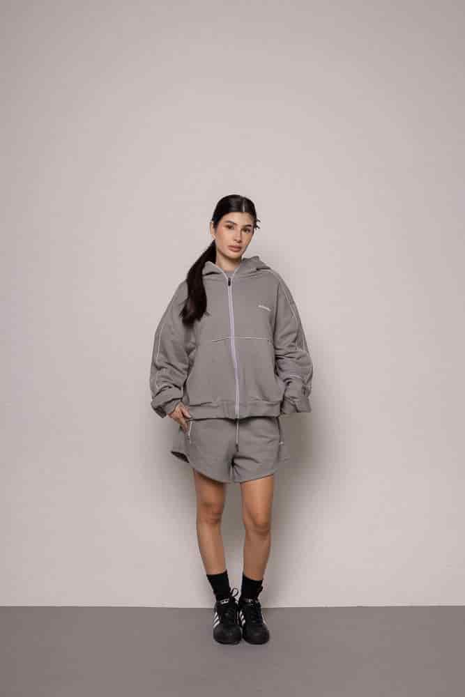 Hoodie 87/27 Sgo Dama-Gris - miniatura 6