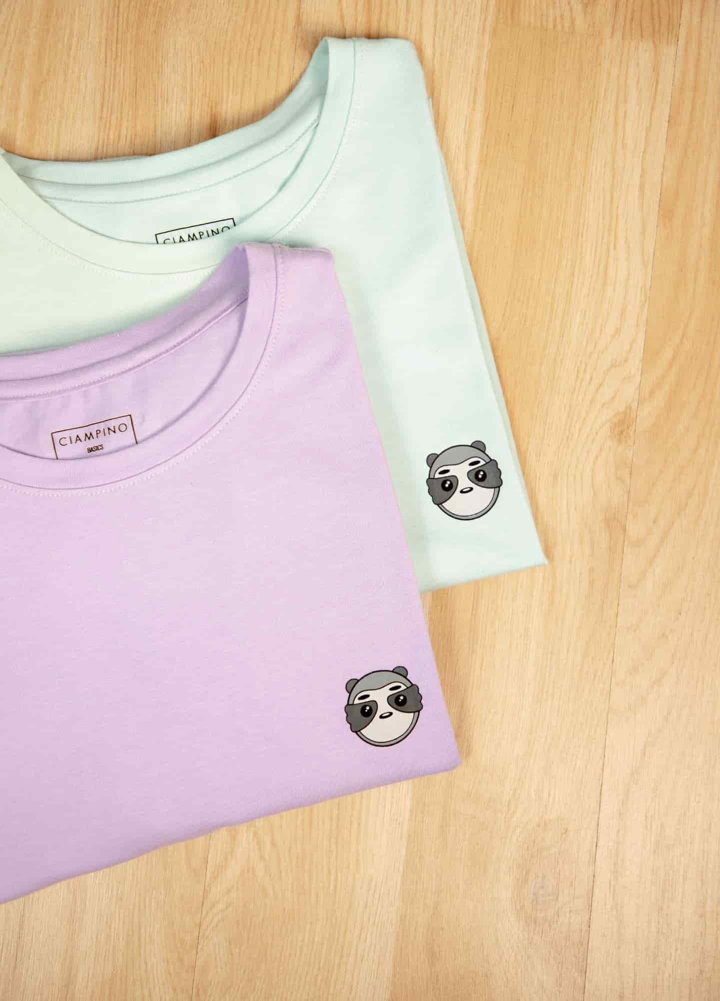 Basic Perezoso Camiseta Regular – Celeste - miniatura 5
