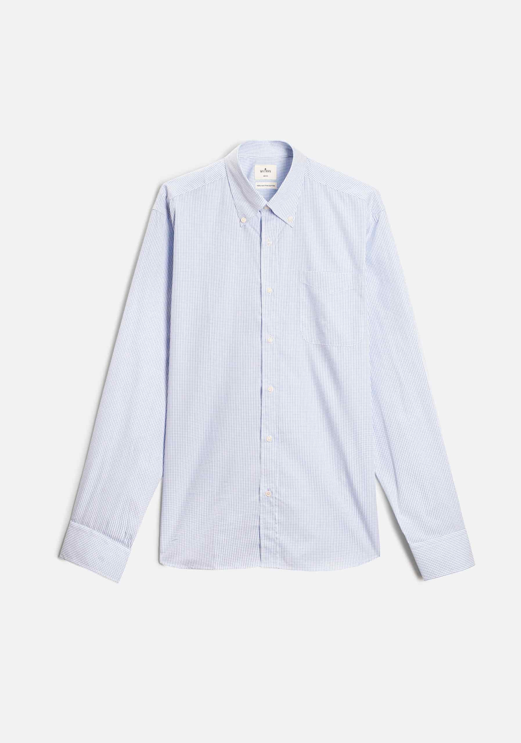 Camisa H CBD Cuadros Peq Azul Claro - miniatura 1