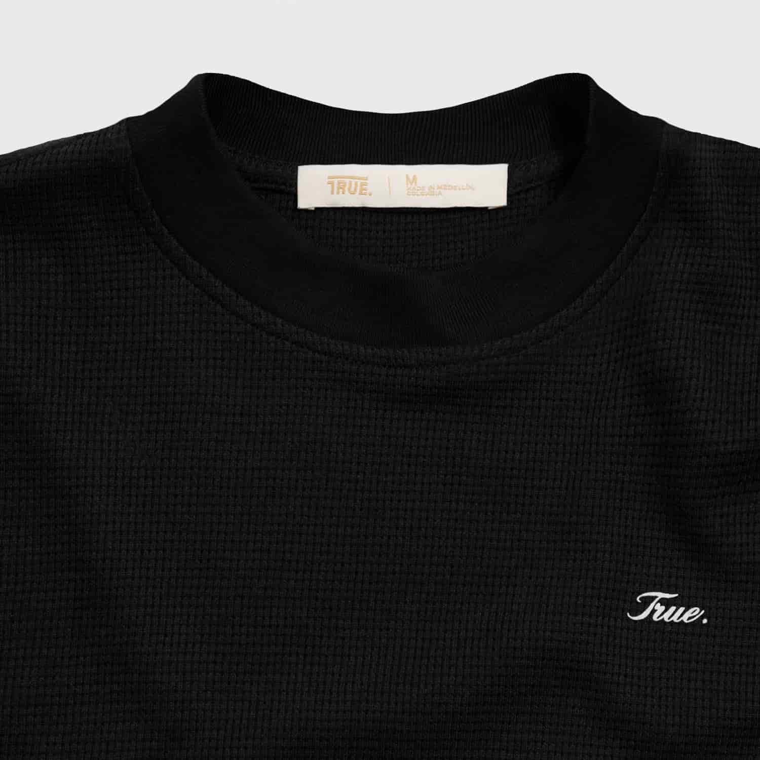 Textured Boxy Tee - Black - miniatura 6
