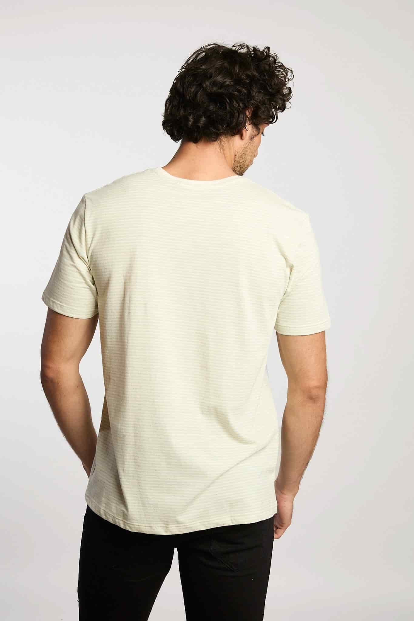 Camiseta Pulsos Ocultos Rayas Verde Claro - miniatura 5