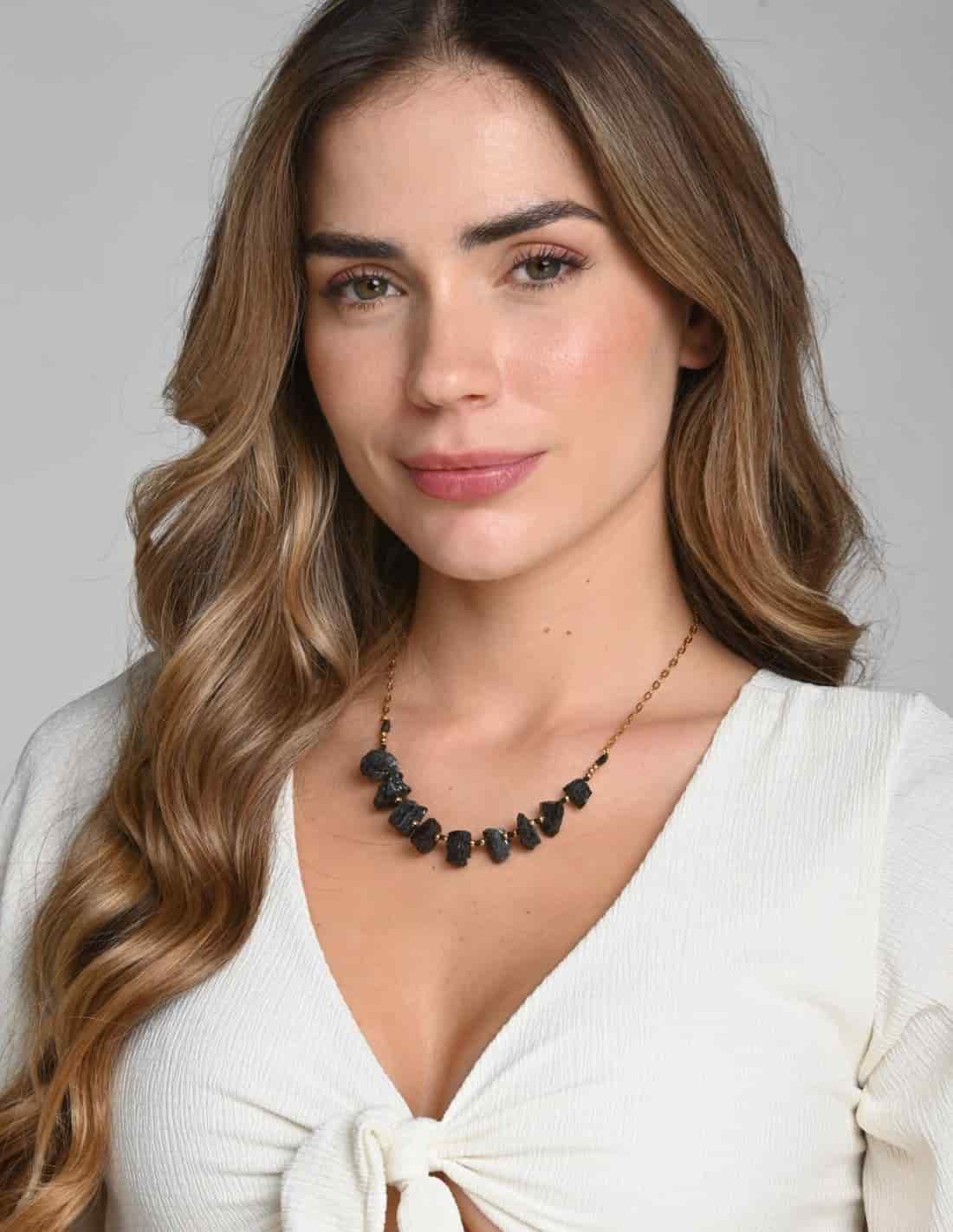 Collar Narella Tourmaline + Black - miniatura 1