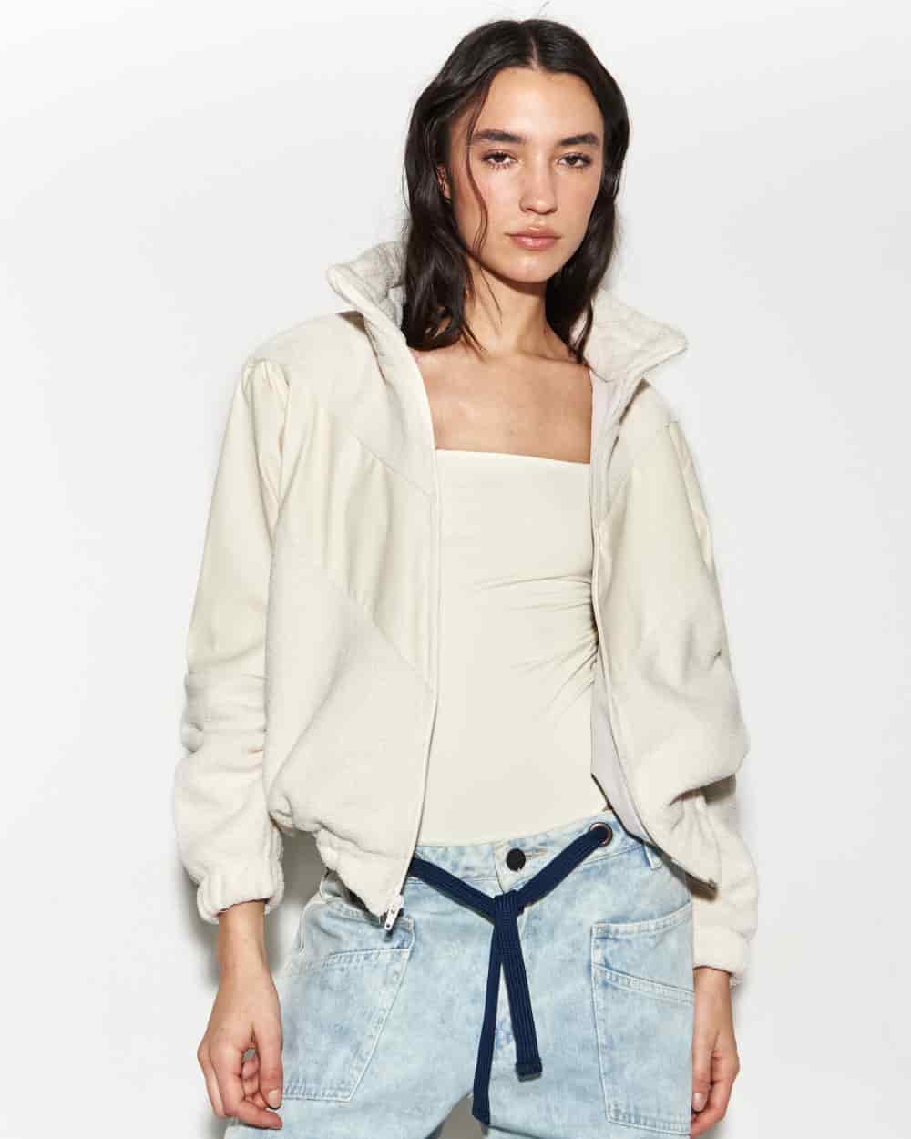 CREAM POLAR JACKET - miniatura 1