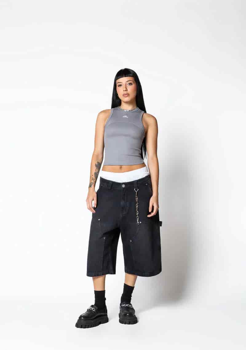 Dopamine grey rib tank top - miniatura 10