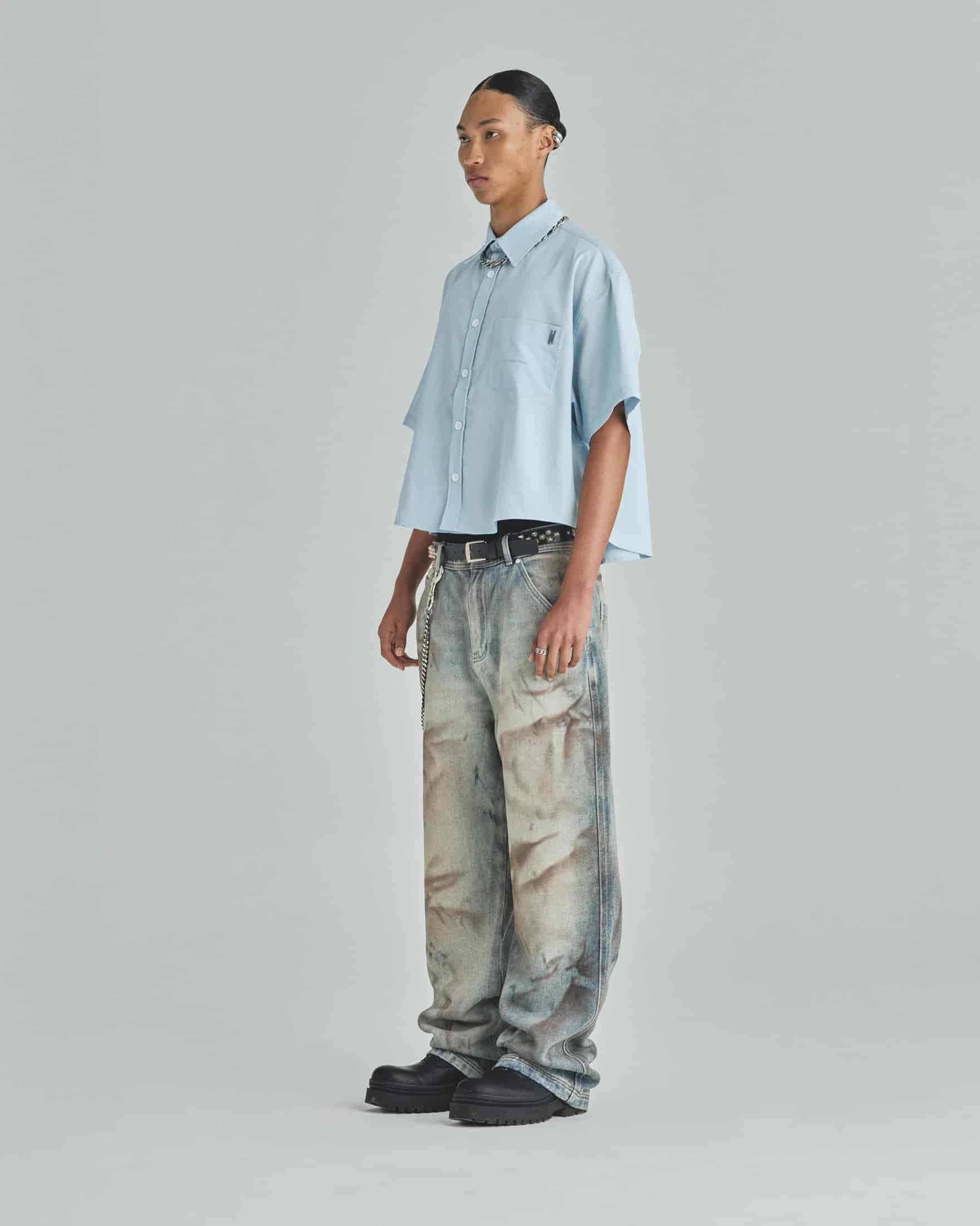 Basics Undergold Studio Boxy Fit Shirt Light Blue - miniatura 5