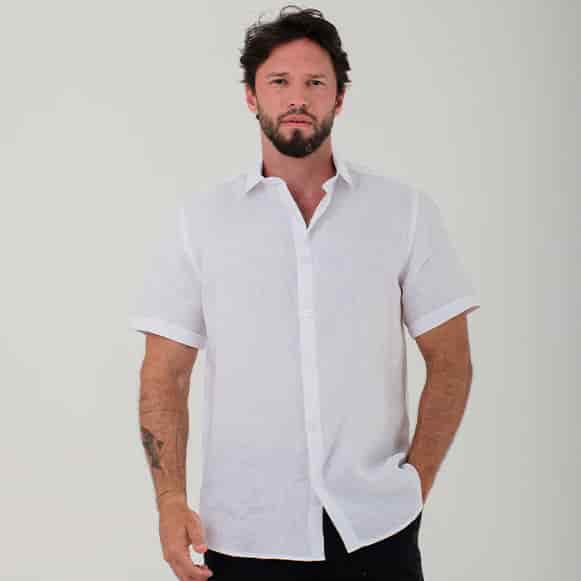 CAMISA MC 100% LINO HOMBRE - miniatura 2