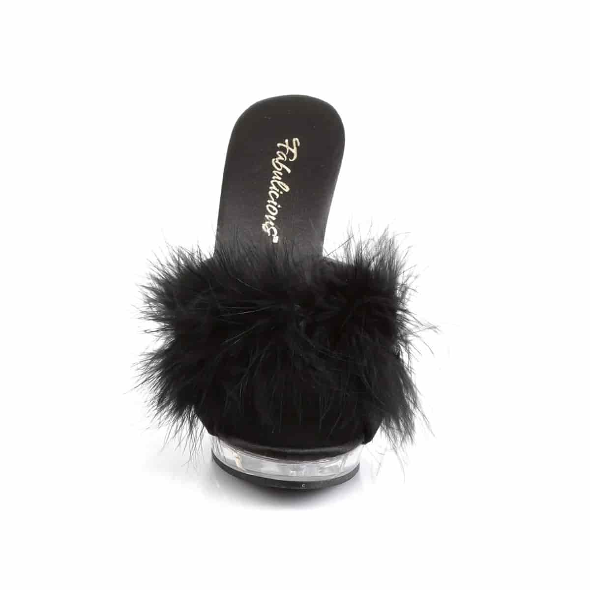 Sandalias Mules de Plumas Negras - miniatura 2