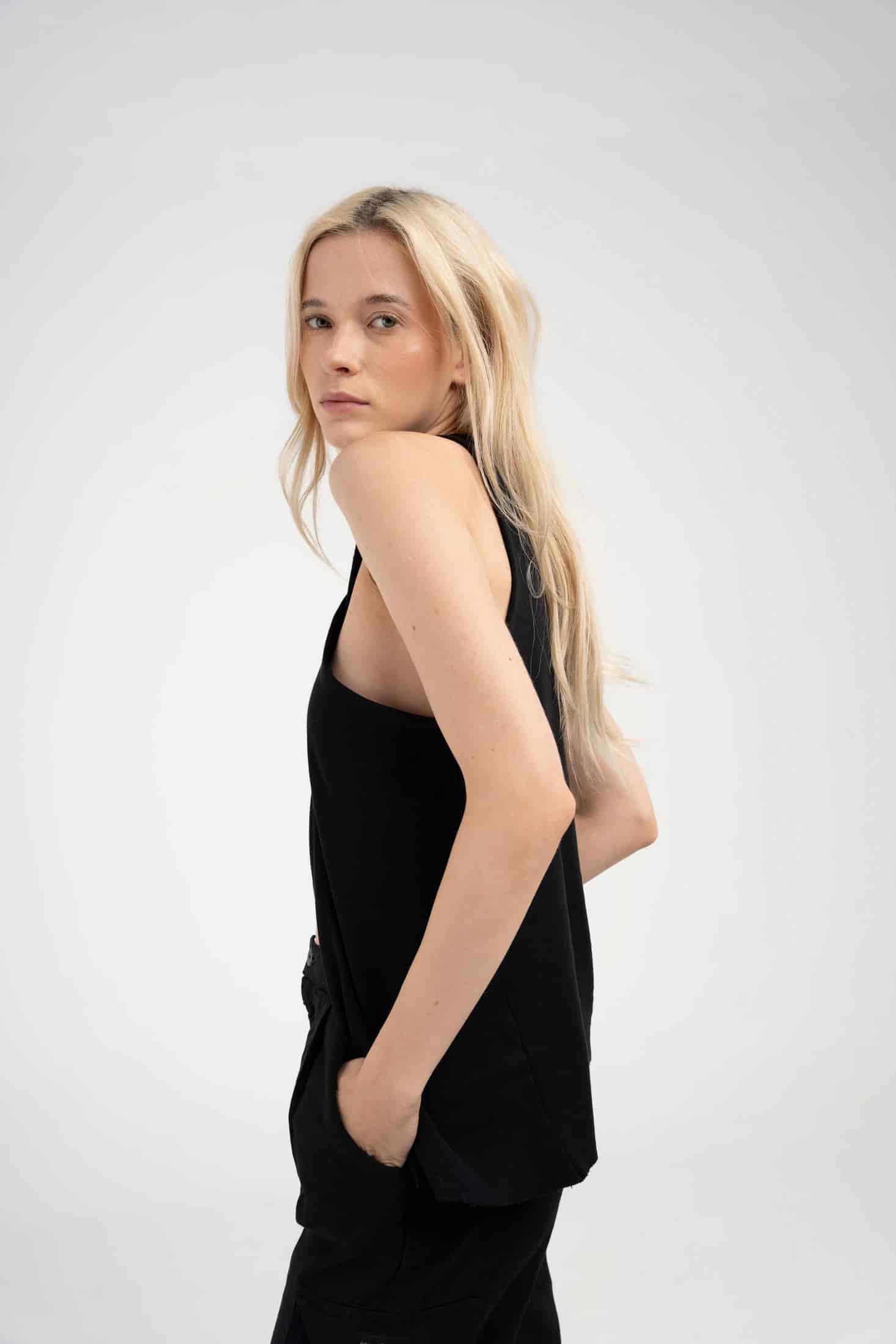 Crossed Organic Rib Top - miniatura 4
