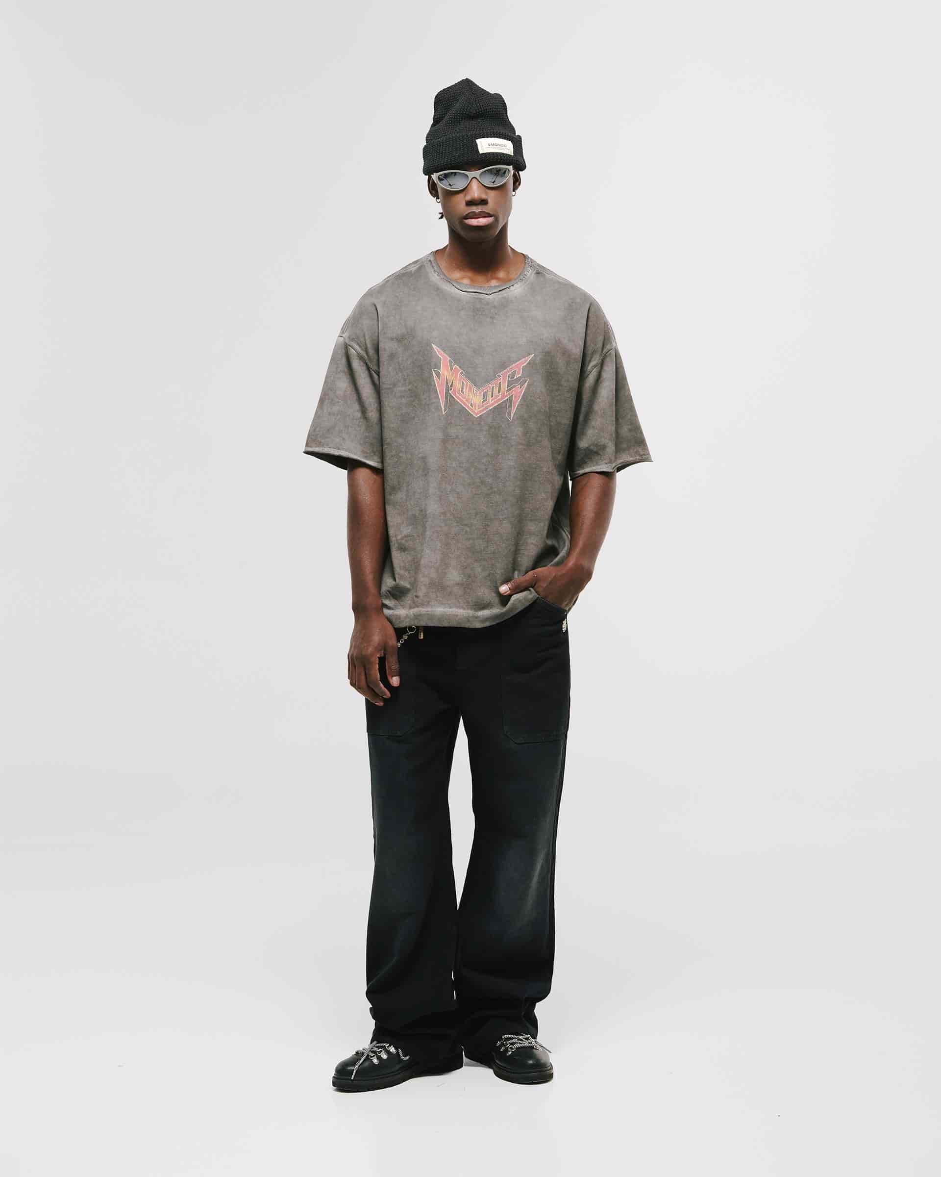 Camiseta Boxy Fit World Tour - Gris Desgastado (Exclusiva) - miniatura 4