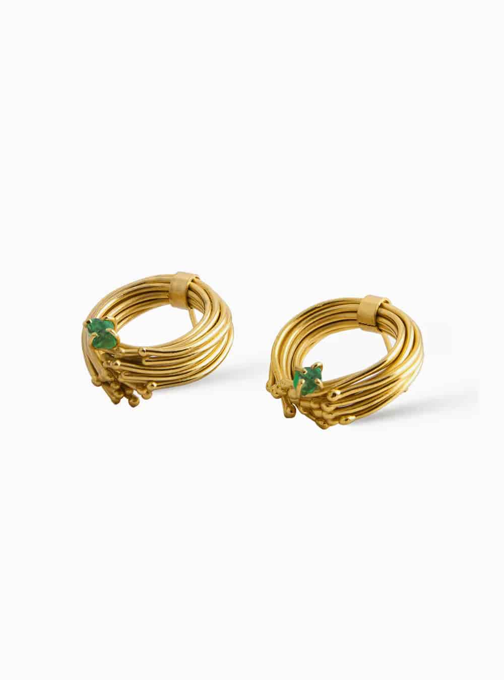 Aretes Geo Esmeralda - miniatura 4