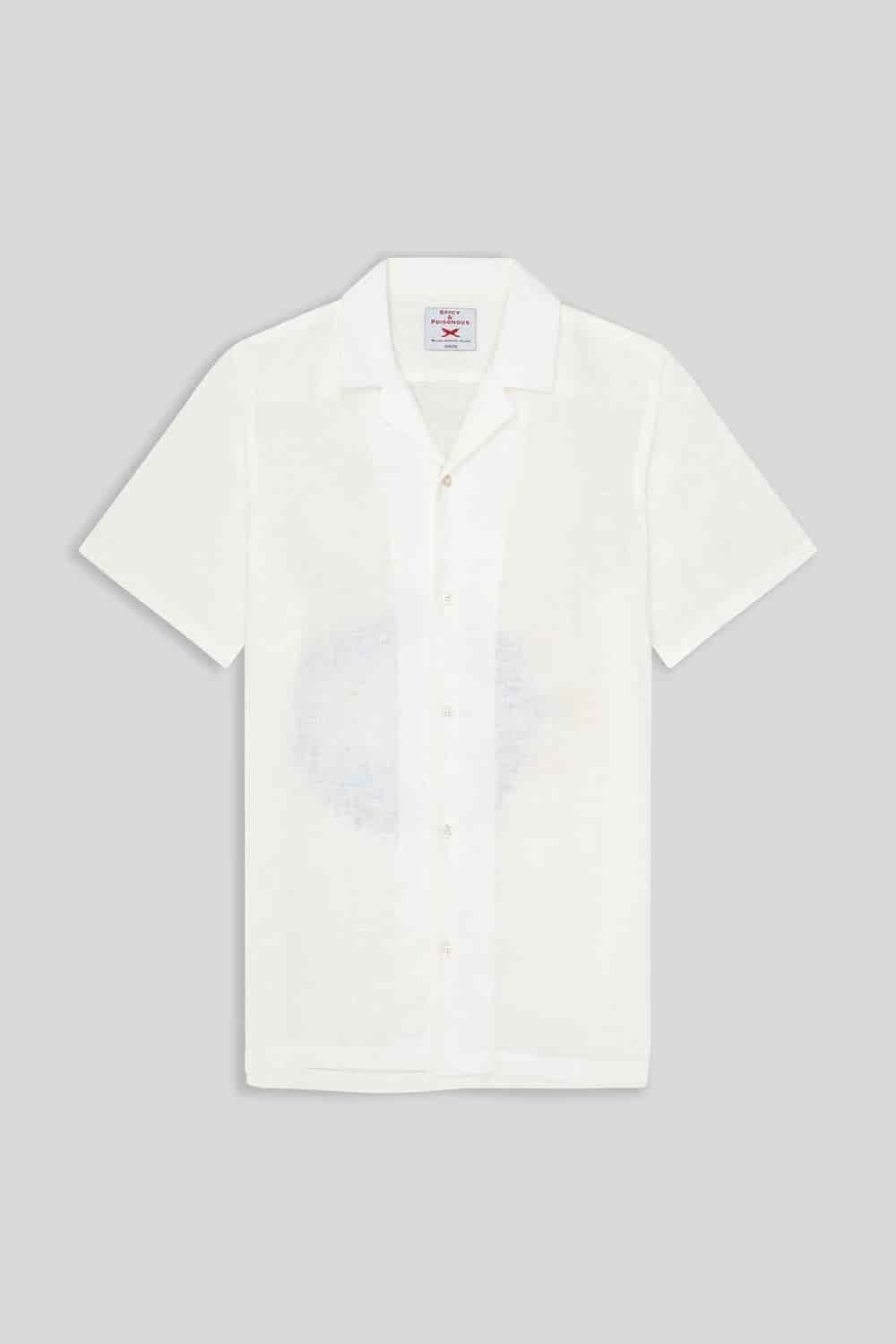 Men's linen shirt puffer fish - miniatura 7
