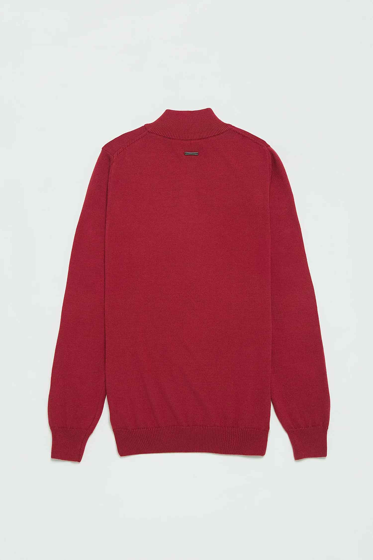 Saco Half Zip Algodón Vino - miniatura 4