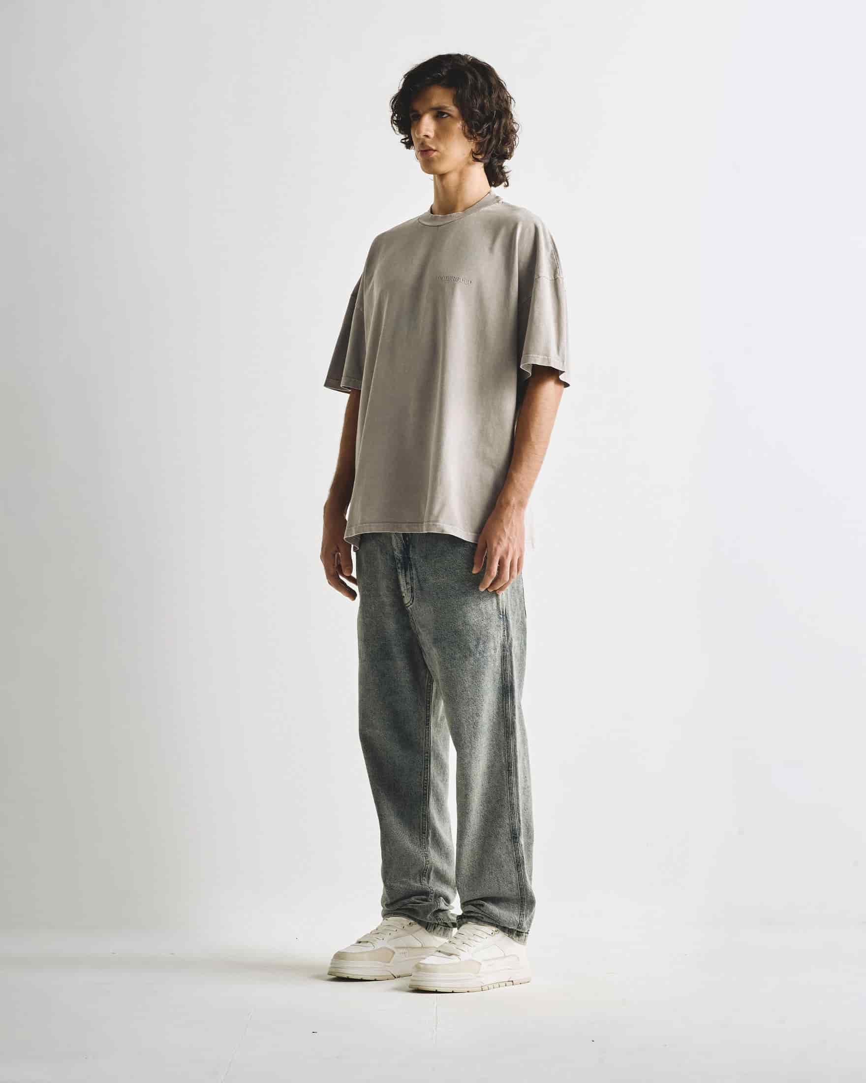 Line Logo Tshirt Washed Gray - miniatura 4