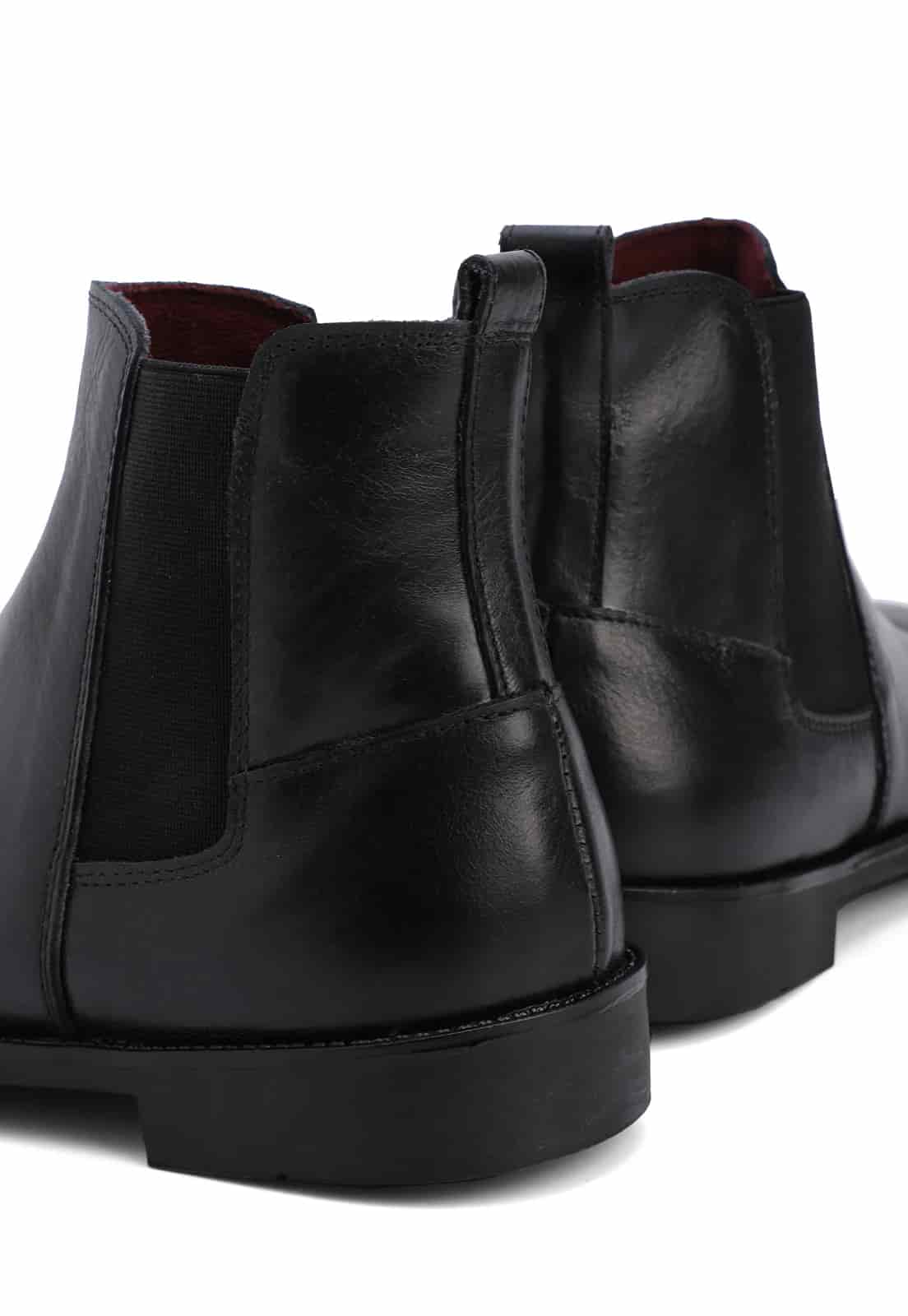 Botines chelsea negros en cuero - miniatura 9