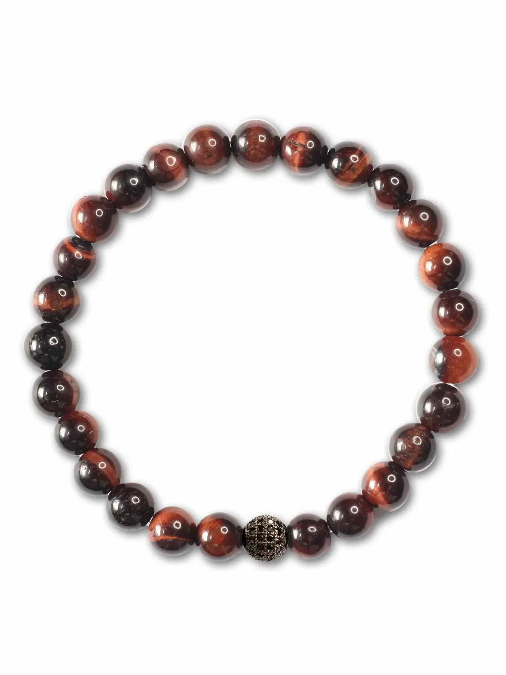 Brazalete Ojo de Tigre Rojo 6mm - miniatura 2