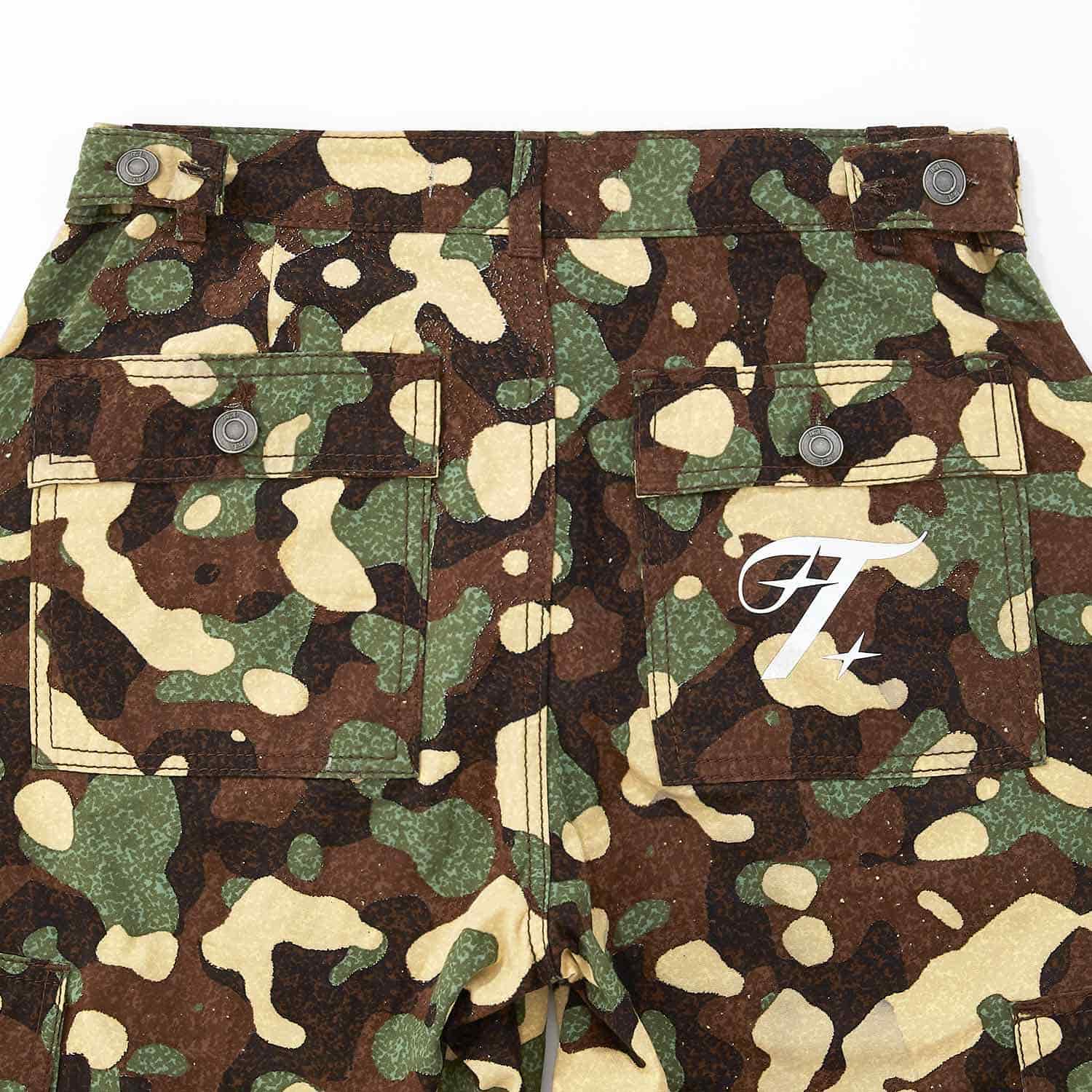 Loose Straight Camo Pants - Green - miniatura 4
