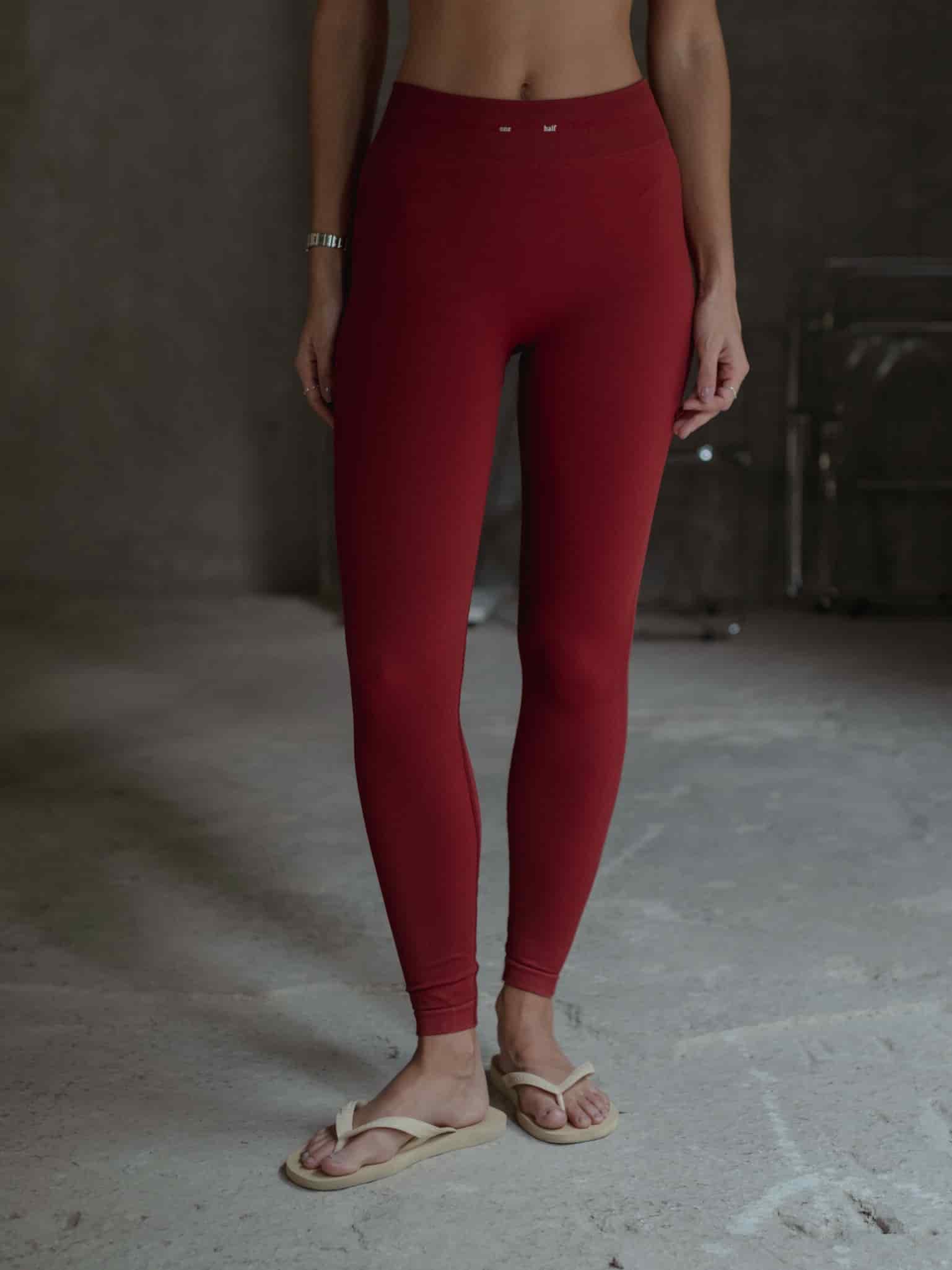WIRED LINES SEAMLESS LEGGINGS - RED UNDERTONE - miniatura 1
