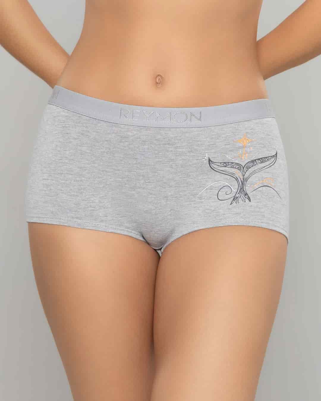 Boxer Femenino Tiro Alto en Algodón Estampado con Elástico Reymon Ref. 8010 - miniatura 6