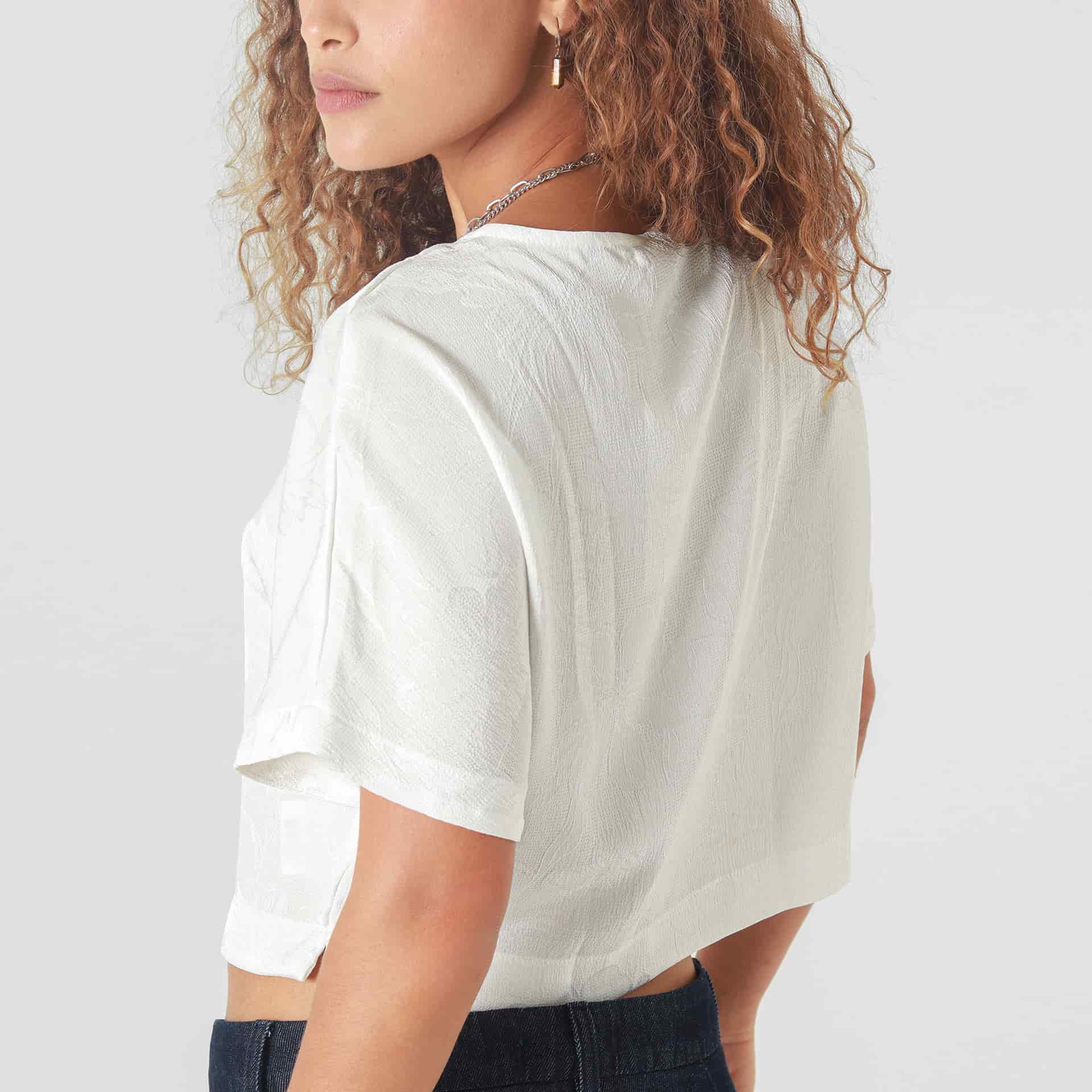 Blusa Cuello Redondo Manga Corta - miniatura 5