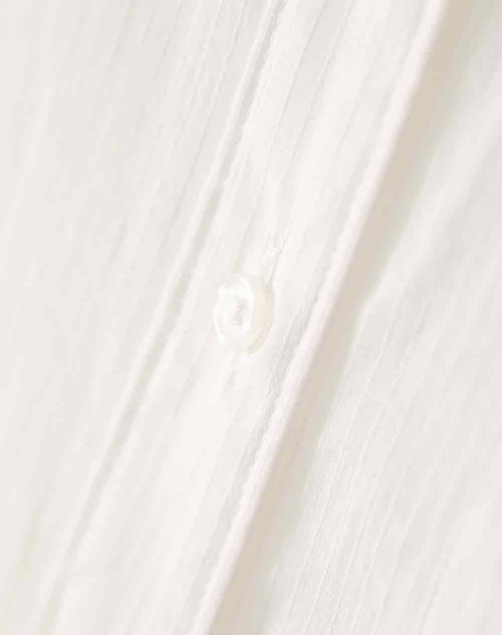 Camisa manga larga oversize algodón blanca mujer - miniatura 6