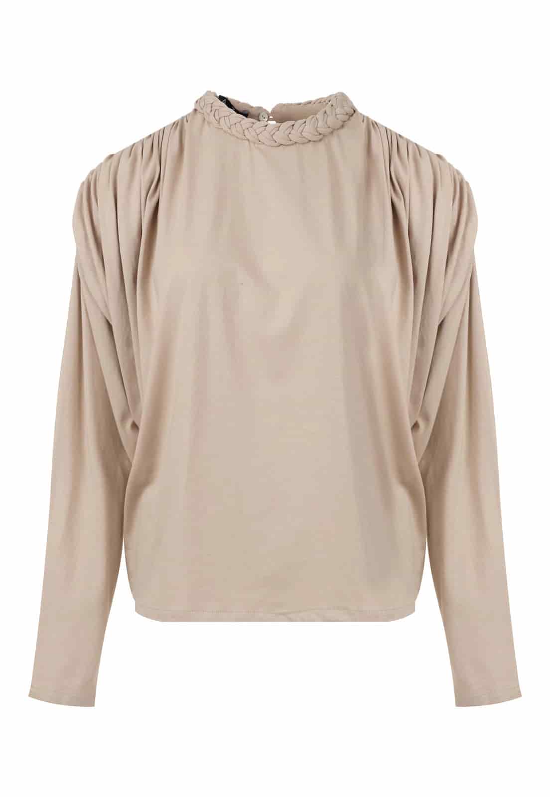 LONG SLEEVE BRAIDED T-SHIRT - miniatura 1