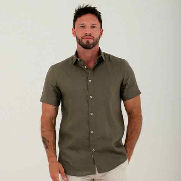 CAMISA MC 100% LINO HOMBRE - miniatura 3