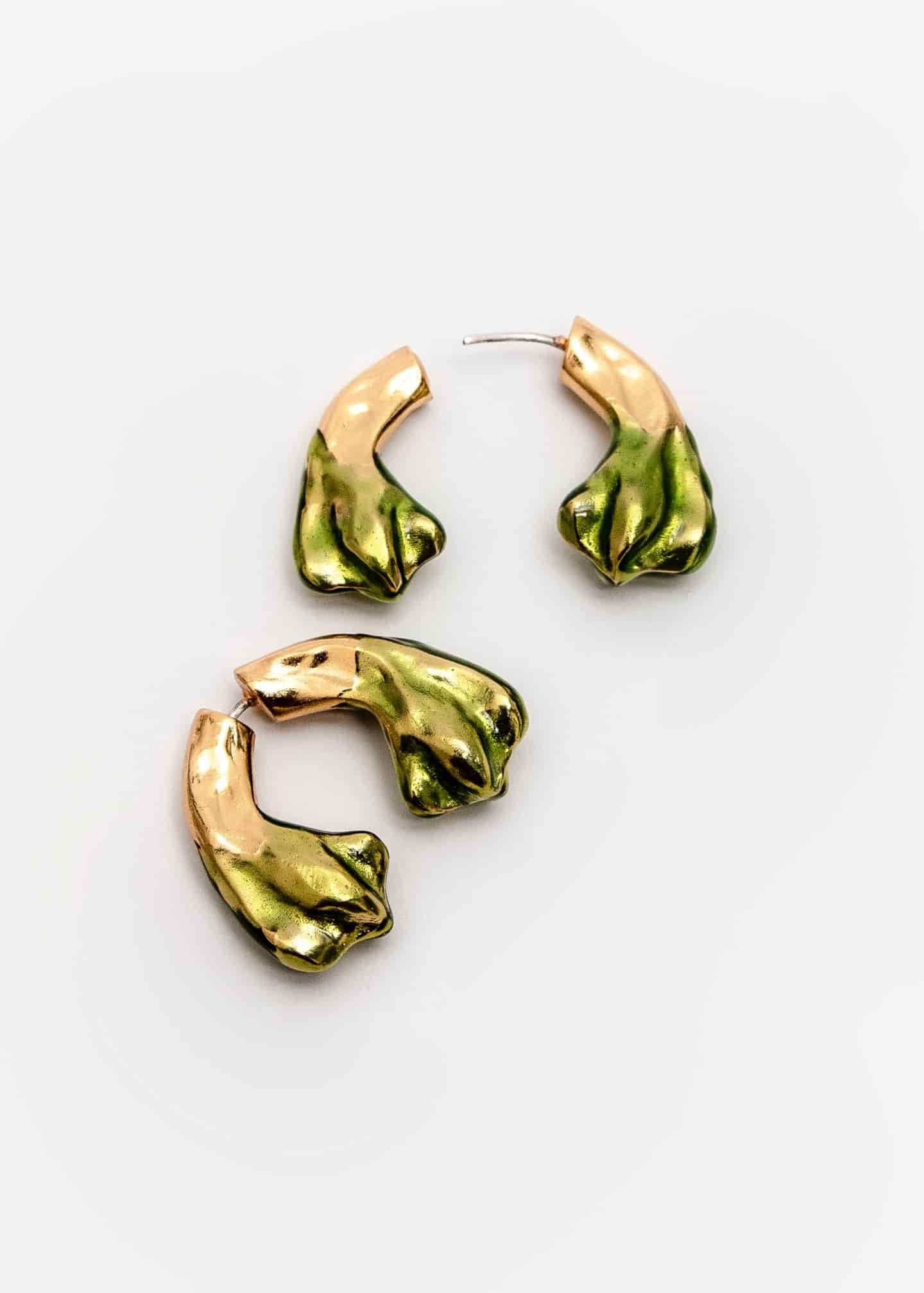 Aretes greeny The Maxi Petal Curve - miniatura 1