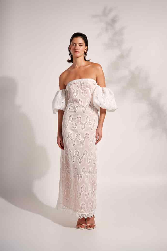 AURELIA MAXI DRESS WHITE - miniatura 1