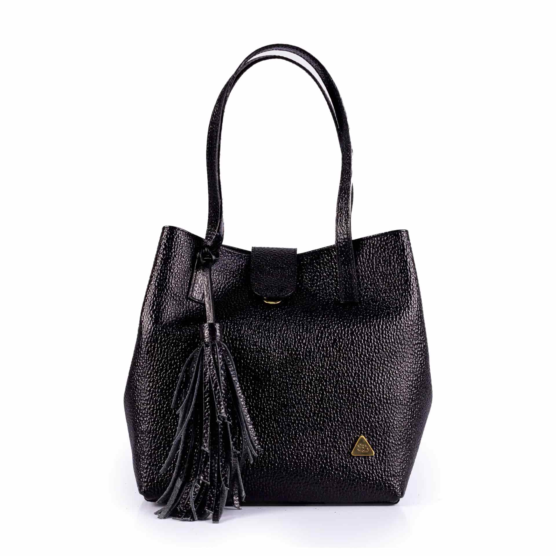 "Olivia" Bolso Cubo en Cuero - miniatura 3