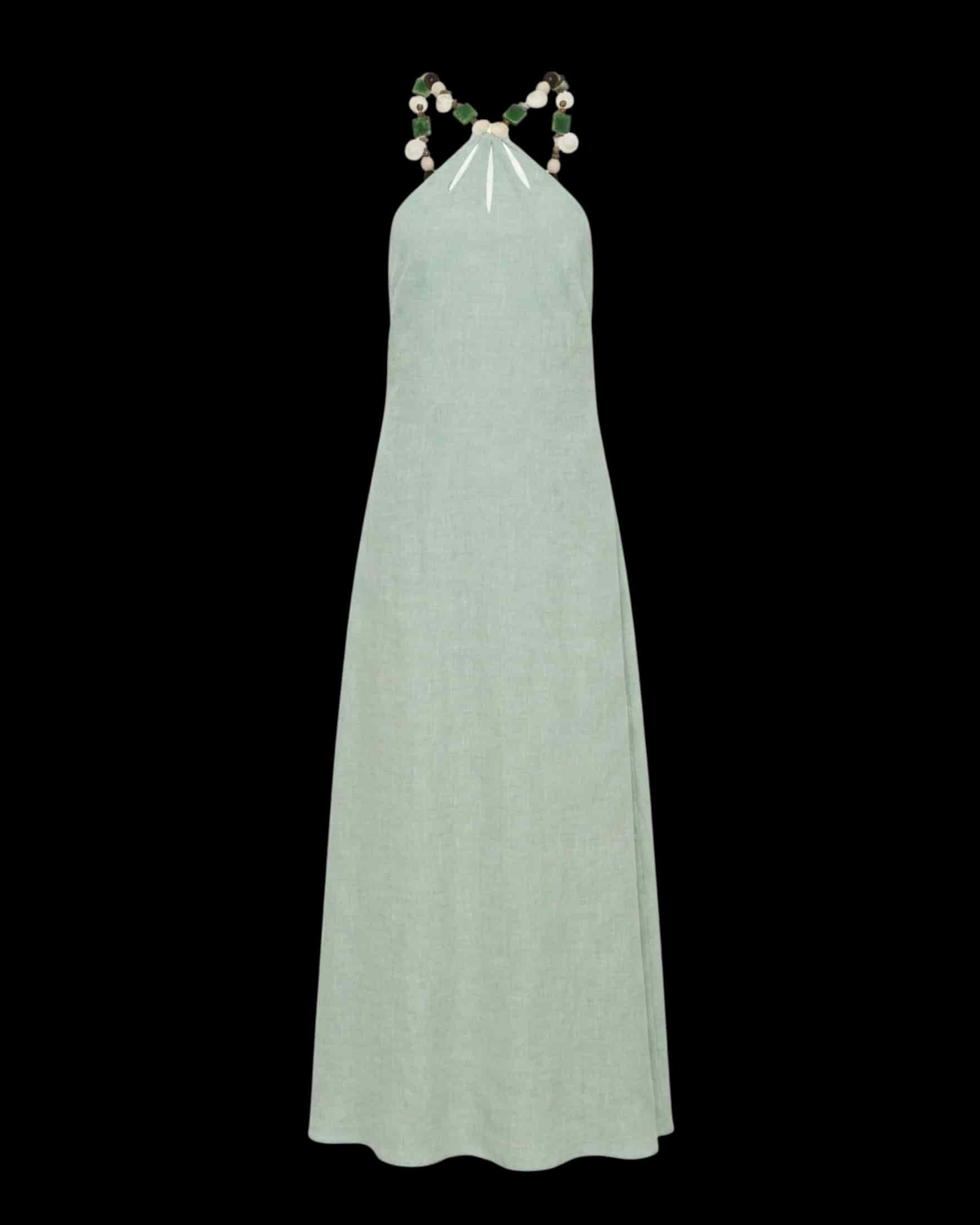 DAKOTA DRESS SEAFOAM GREEN - miniatura 1