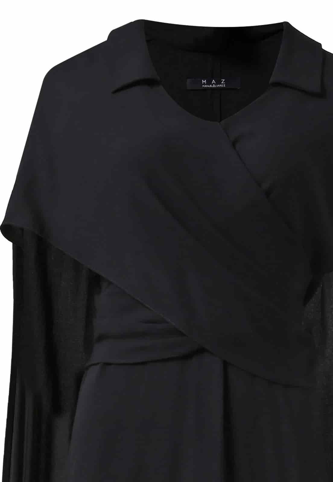 CROSSED LAYER CREPE DRESS - miniatura 4