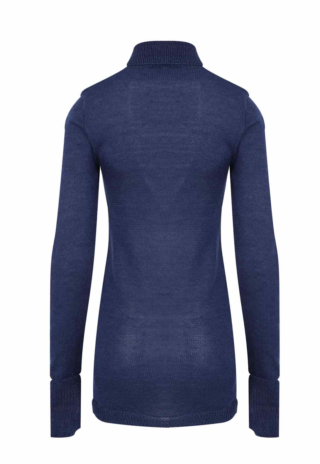 BABY ALPACA SILK KNITTED TURTLENECK SWEATER - miniatura 13