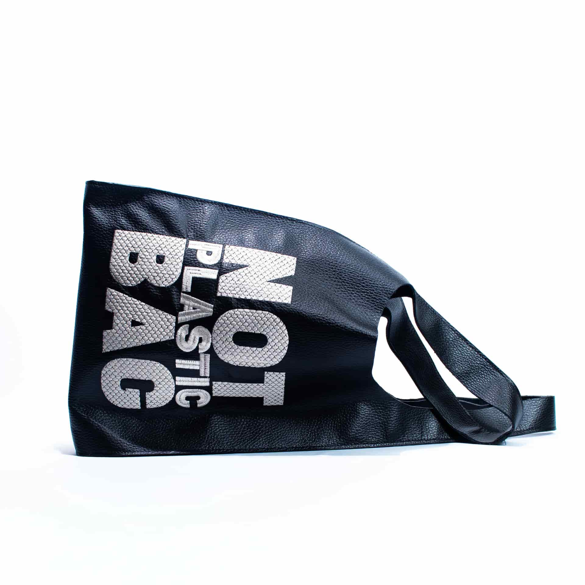 PLASTIC BAG negro x beige - miniatura 1