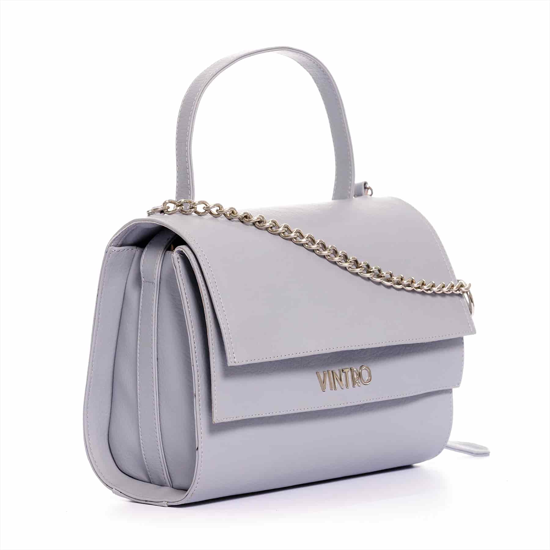 Cartera Para Mujer Dandy Gris Con Cargadera En Cadena - miniatura 3