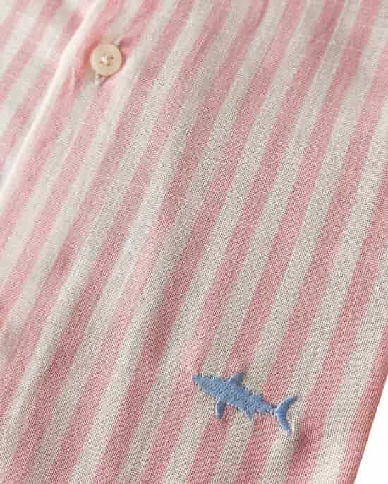 CAMISA NERU BLANCA RAYAS ROSADAS - miniatura 4