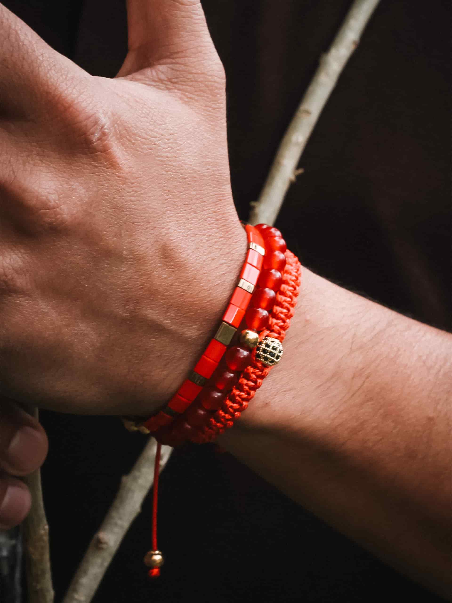 Brazalete Miyuki Tila Coral 5mm - miniatura 2