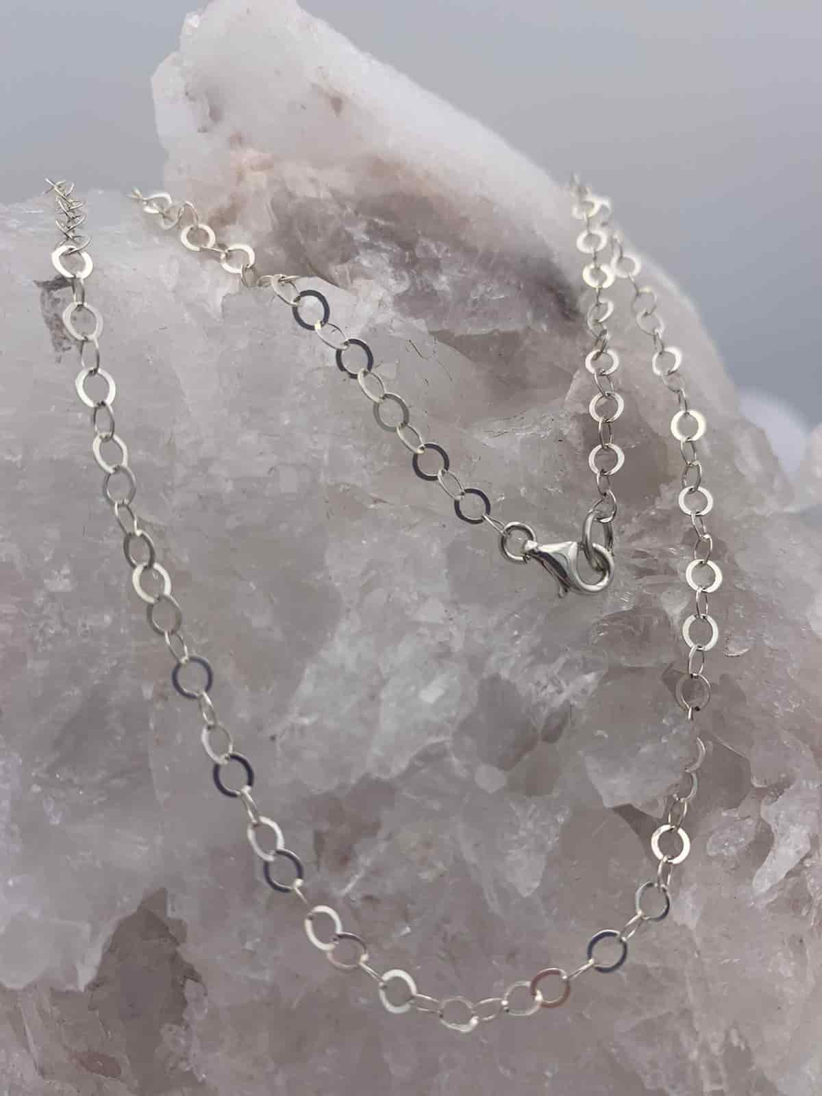 Cadena en plata 925 Tejido Argollas - miniatura 1