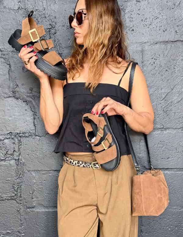 SANDALIAS CHUNKY MIEL - miniatura 3