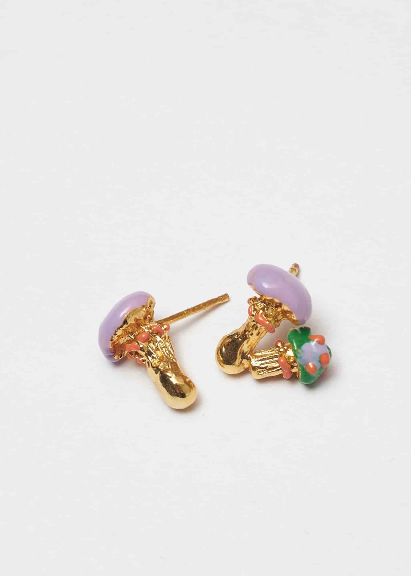 Aretes Setas y seticas verde lila - miniatura 1