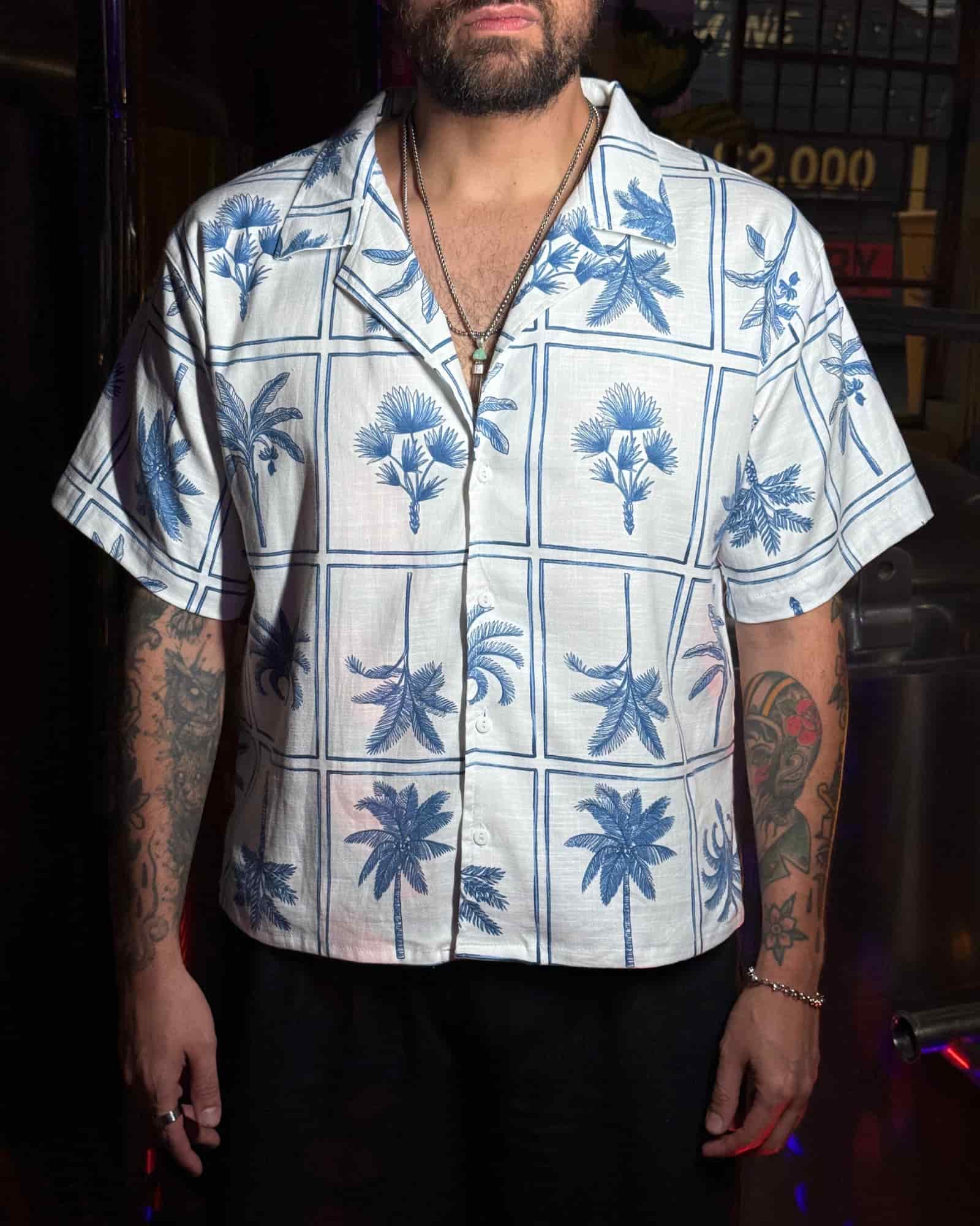 Camisa napoleon blue palms - miniatura 2