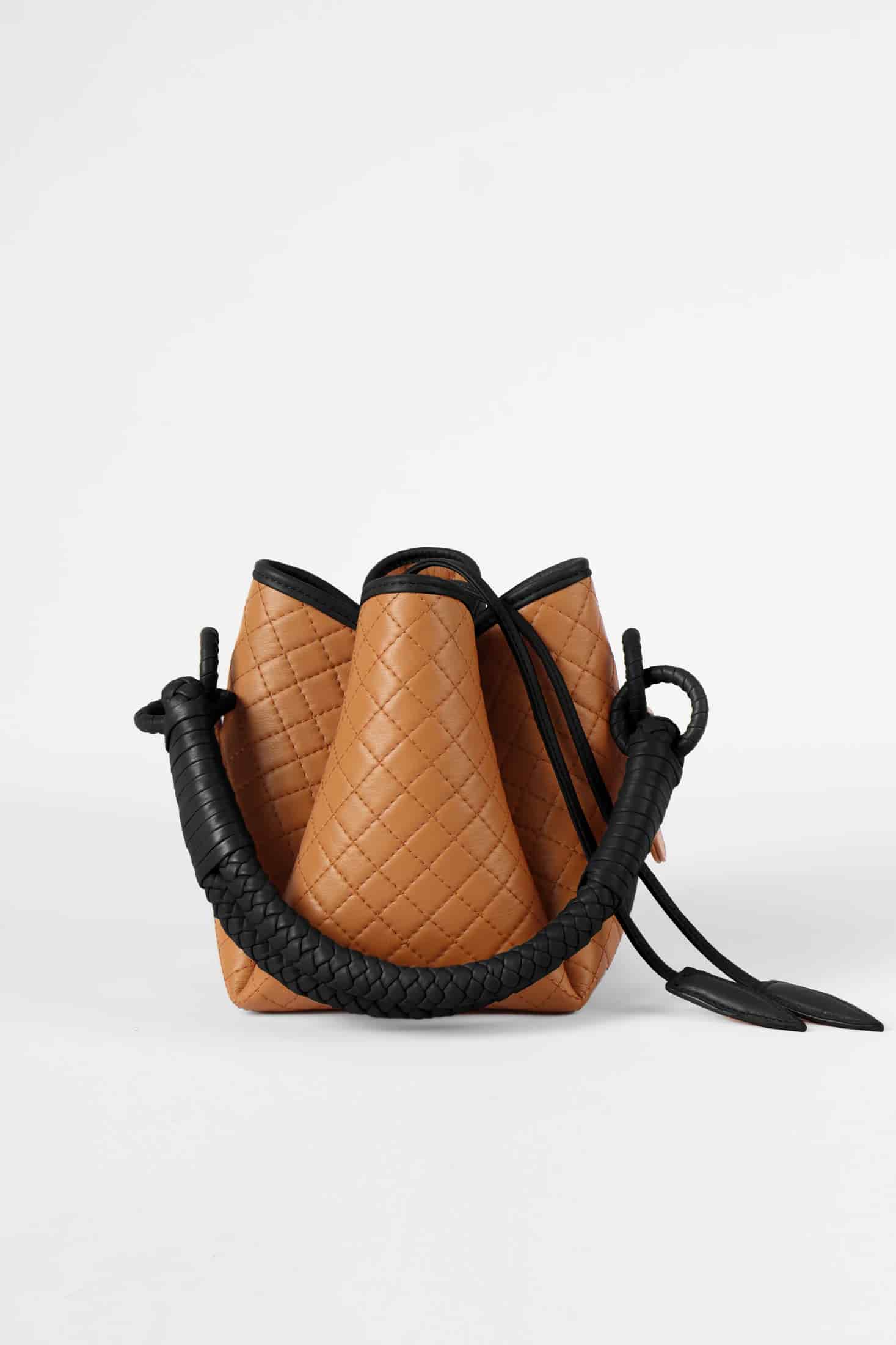 Tulip Mini Bucket Bag, Honey & Black - miniatura 1