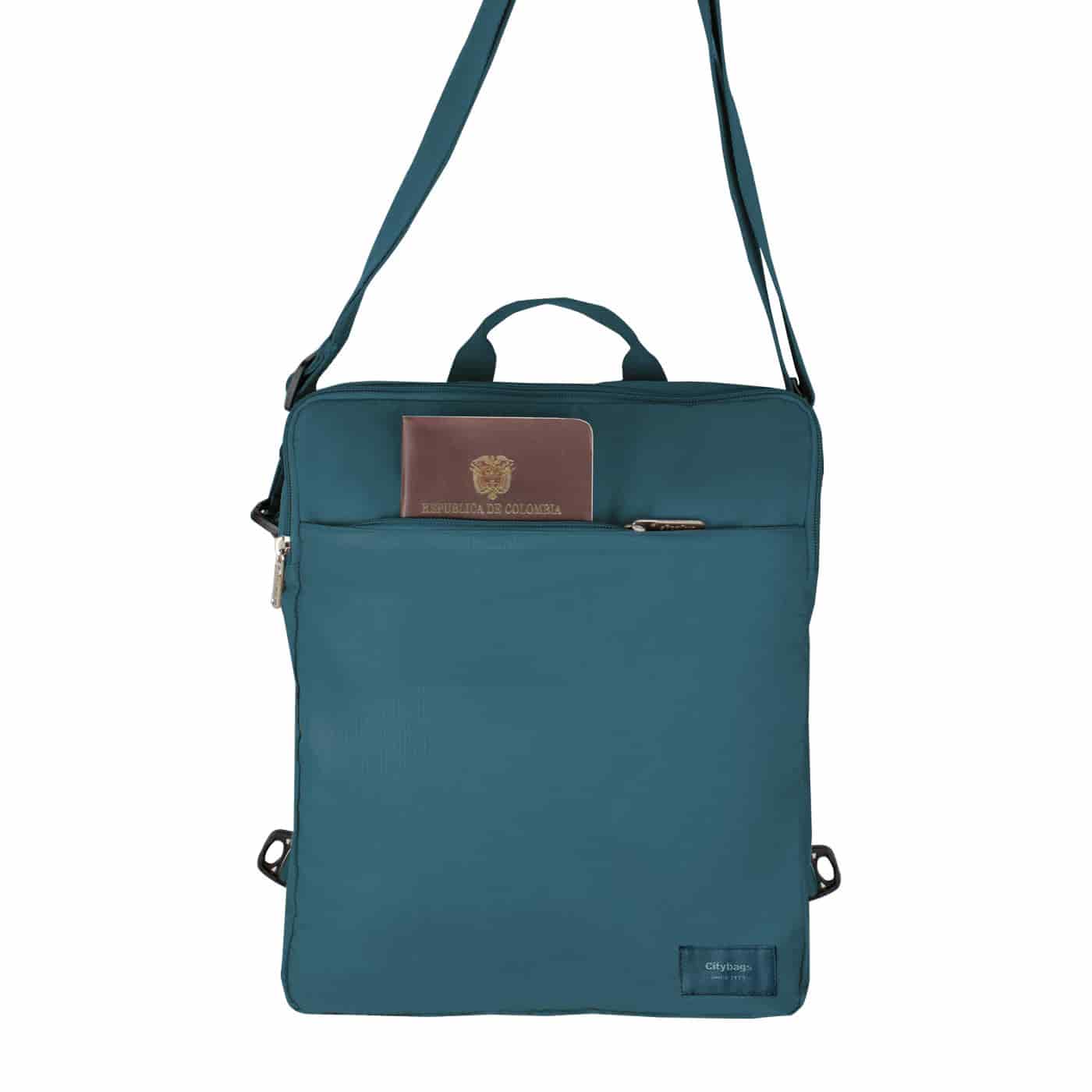 Bolso Manos Libres Convertible a Morral Citybags Light Azul - miniatura 7