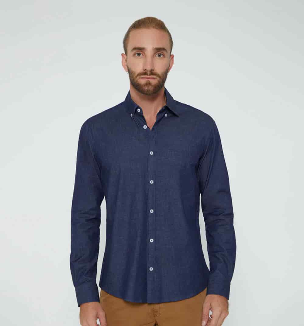 Camisa de tencel manga larga - miniatura 2