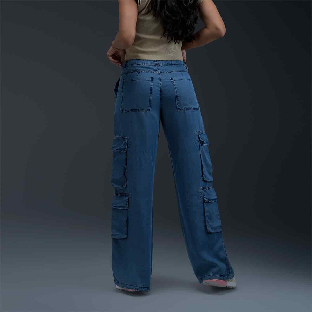 Jeans Cargo Azul Mujer - miniatura 2