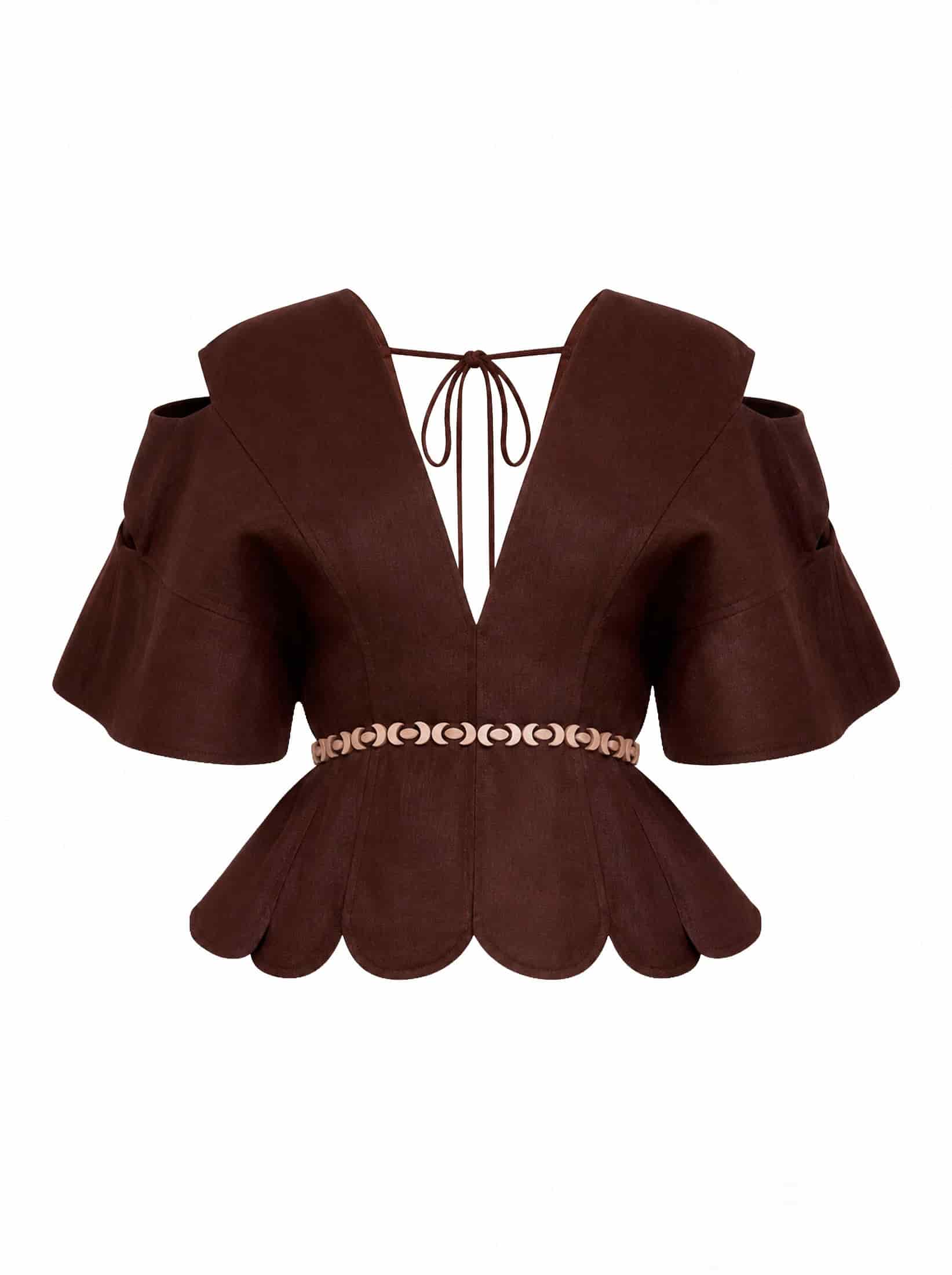 NAMIKA TOP UMBER BROWN - miniatura 1