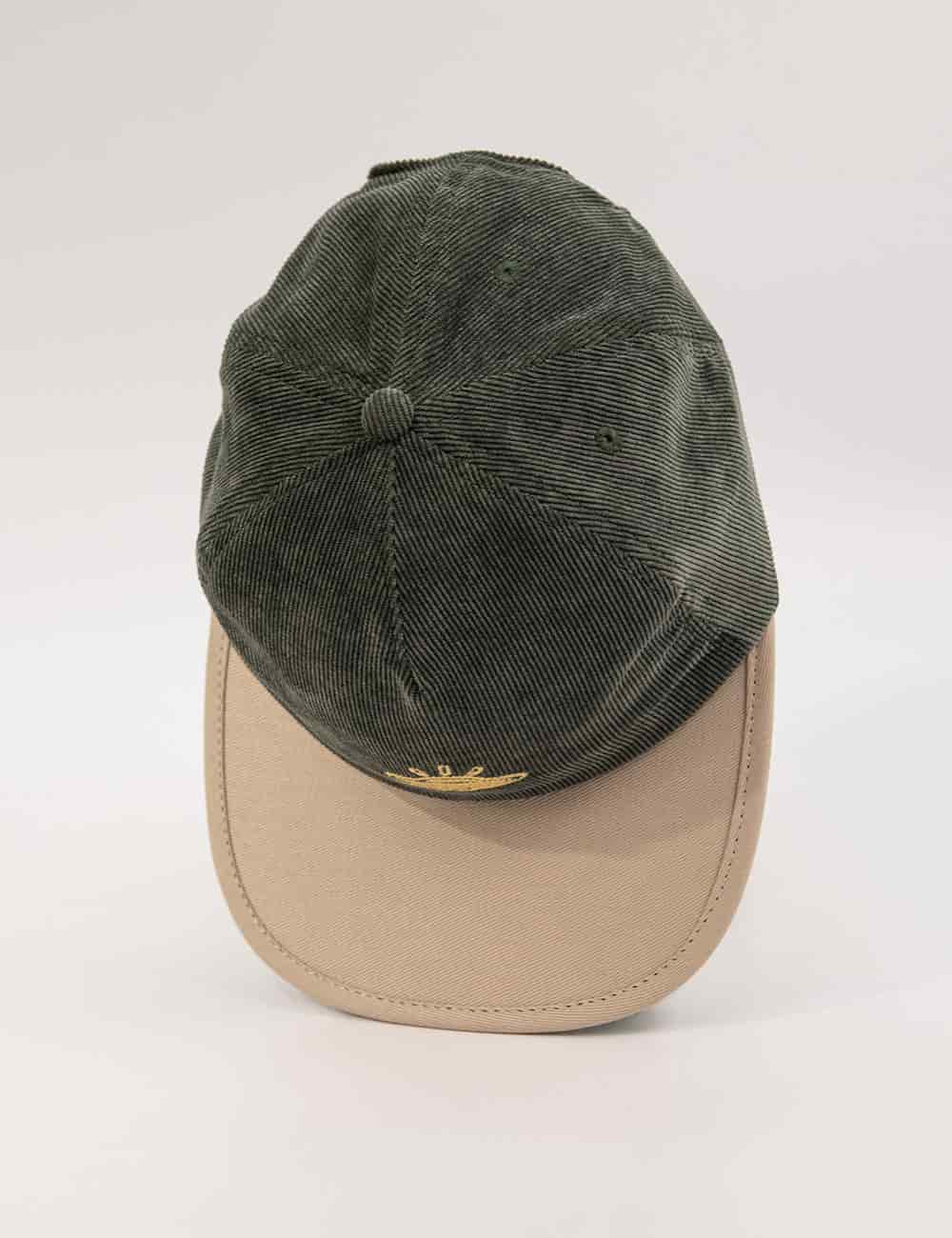 Gorra Desestructurada pana astral verde + beige - miniatura 2