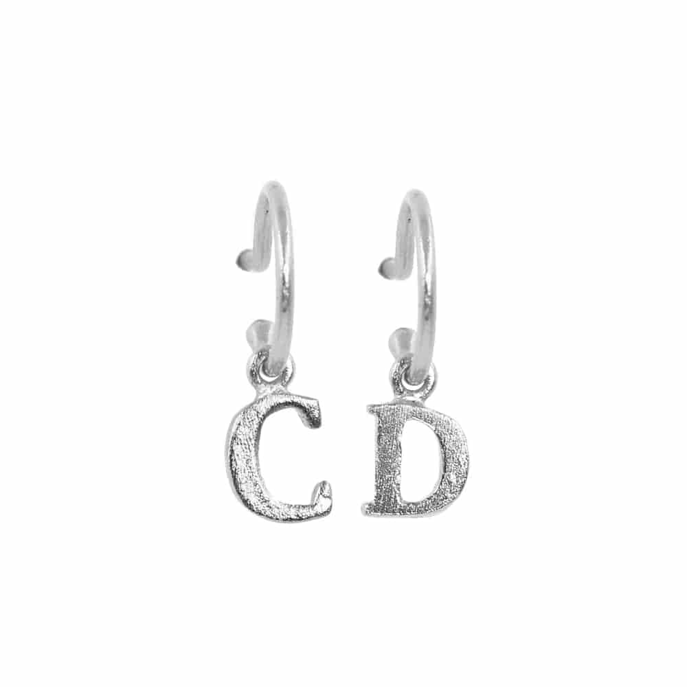 PreOrder Baby Hoops 9mm Letra Plata - miniatura 3