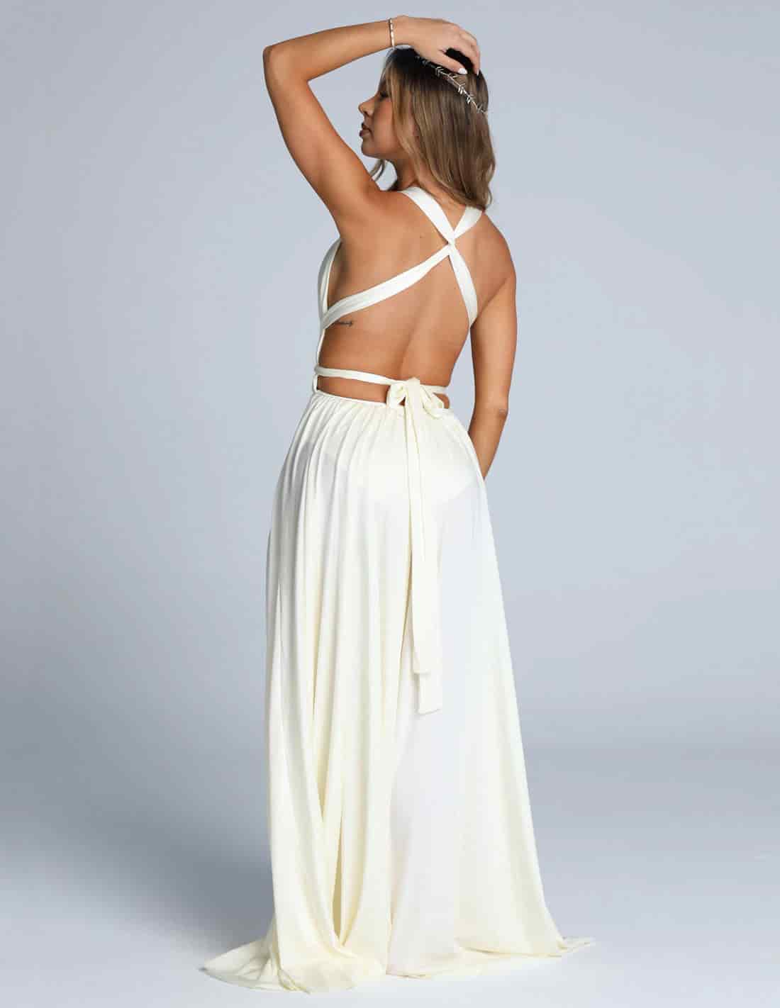 Vestido Pluton Marfil - miniatura 3