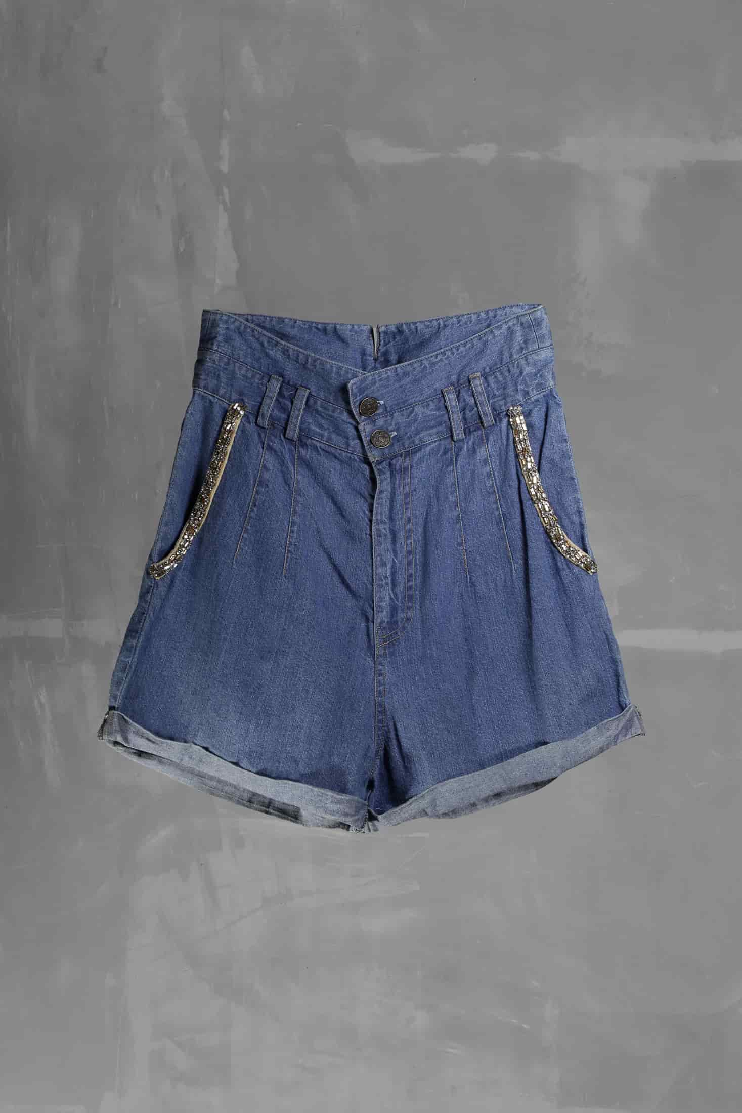BEAD DENIM BERMUDA - miniatura 1