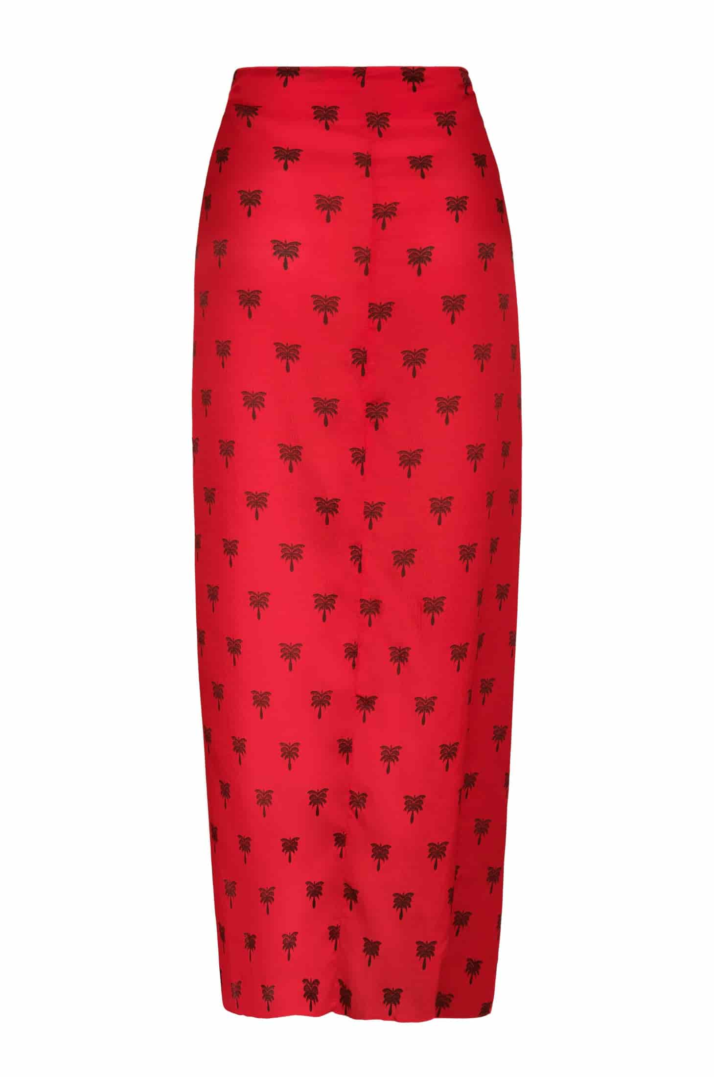 Mapara Martellato Silk Wrap Skirt / Red Polka Palms - miniatura 3
